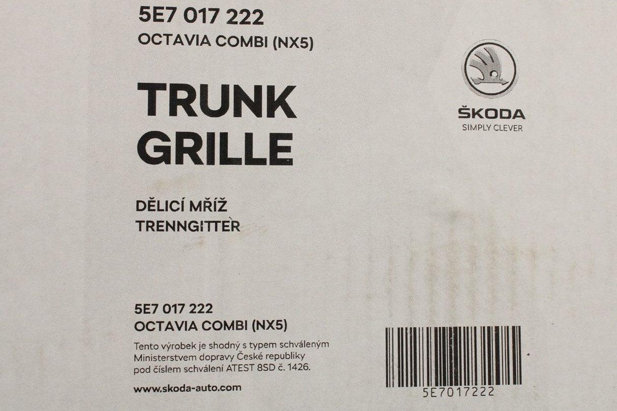 Skoda Octavia Combi 2020-on boot luggage compartment divider 5E7017222
