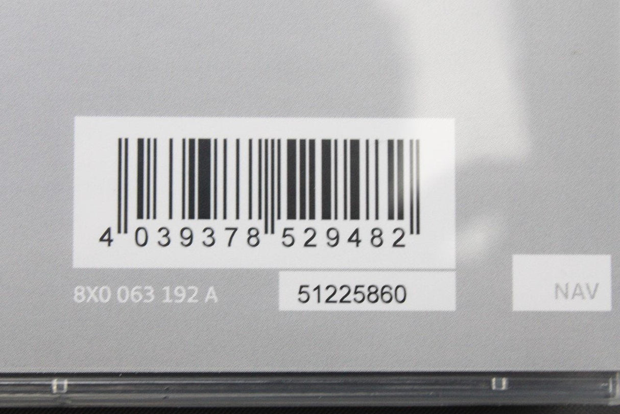 Audi A1 Q3 RSQ3 Navigation activation document (Europe) 8X0063192A