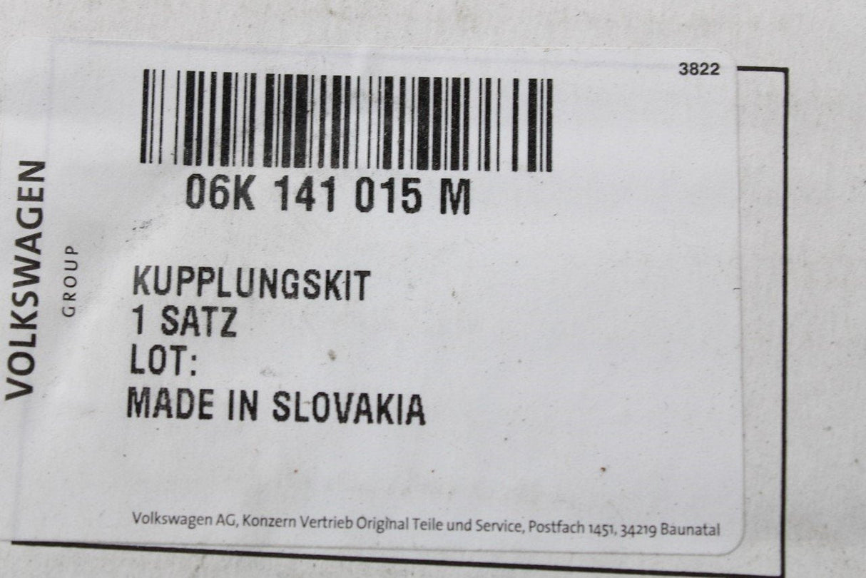 VW Golf MK7.5 Audi TT Skoda Octavia 2.0 TFSI Clutch kit SACHS 06K141015M