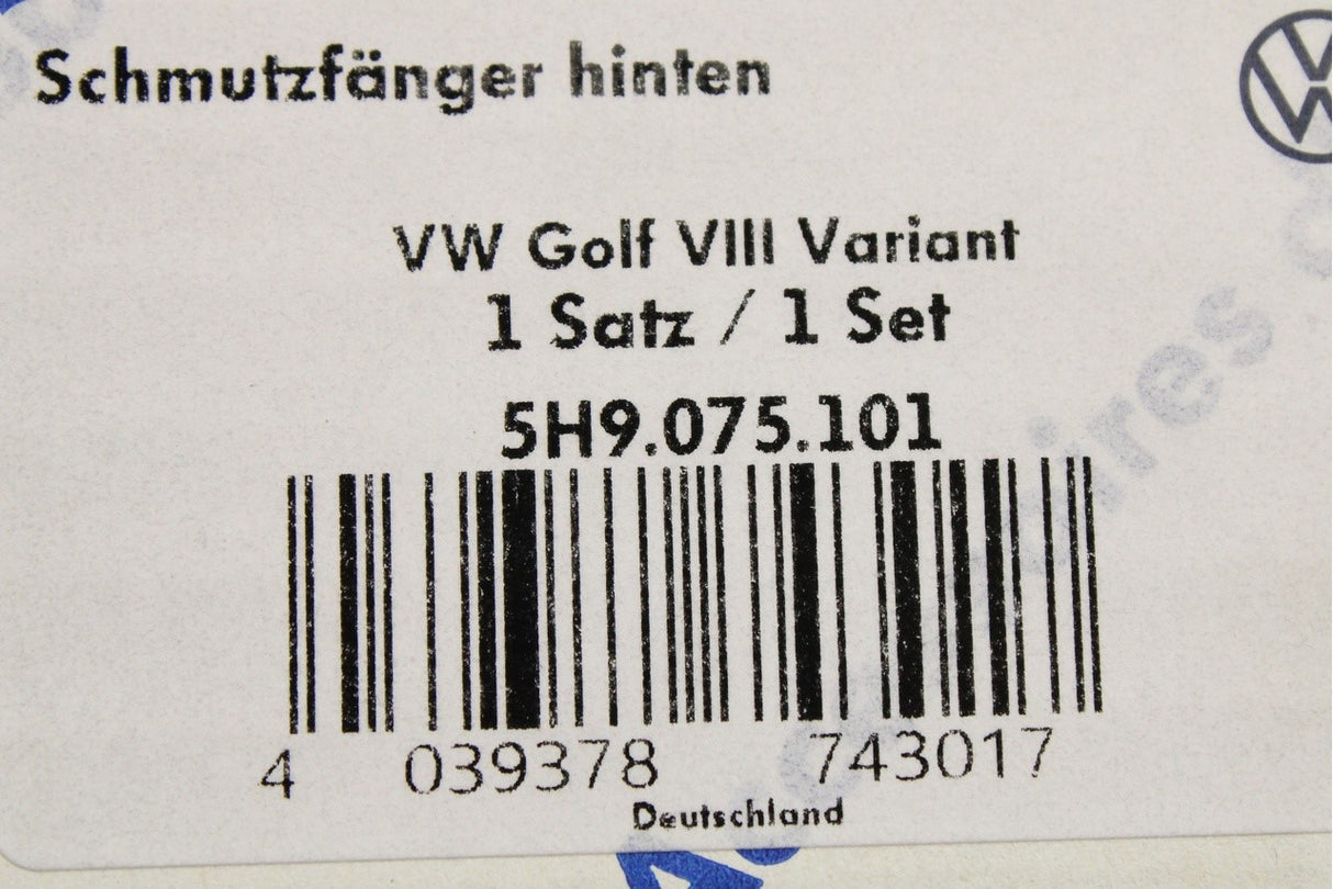VW Golf Estate MK8 2020-on accessory mud flaps (rear) 5H9075101