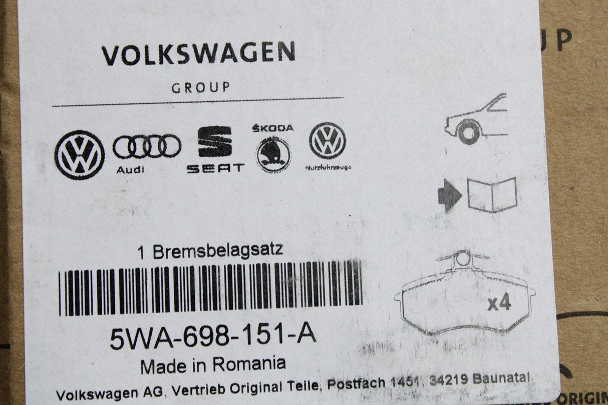 VW Golf MK8 Skoda Octavia 2020-on front brake pads 5WA698151A