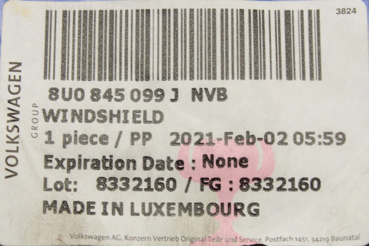 Audi Q3 2012-2018 RSQ3 2014-2018 front windscreen glass 8U0845099J NVB