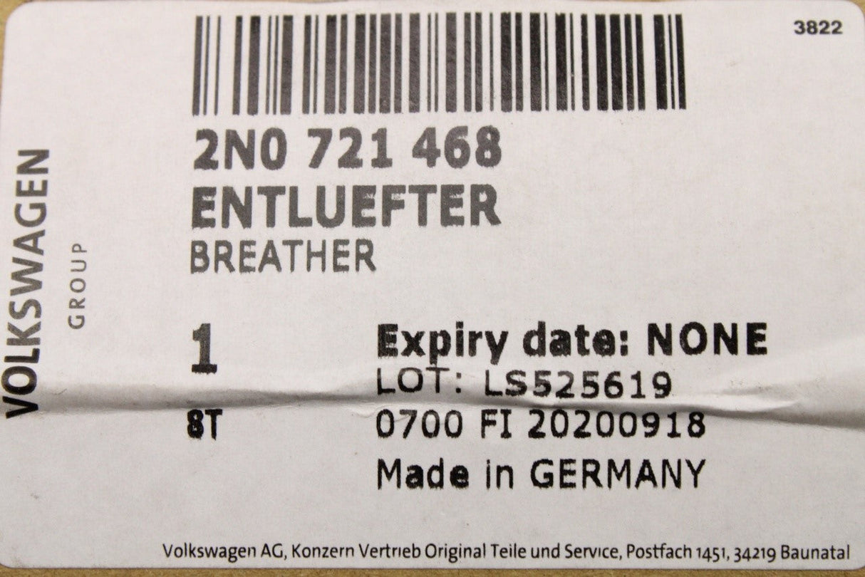 VW Crafter 2017-on clutch bleeder pipe assembly 2N0721468A