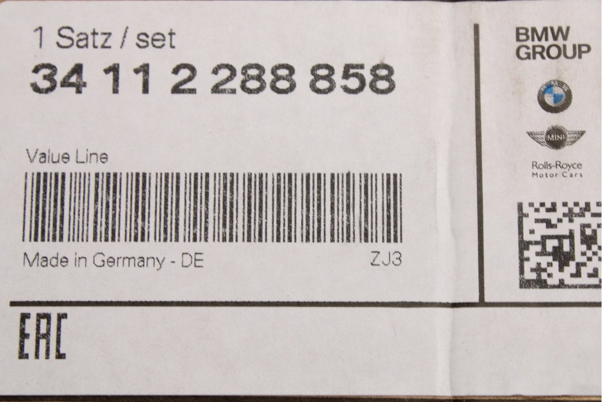 BMW E90 E91 E92 E93 brake pads (front) 34112288858