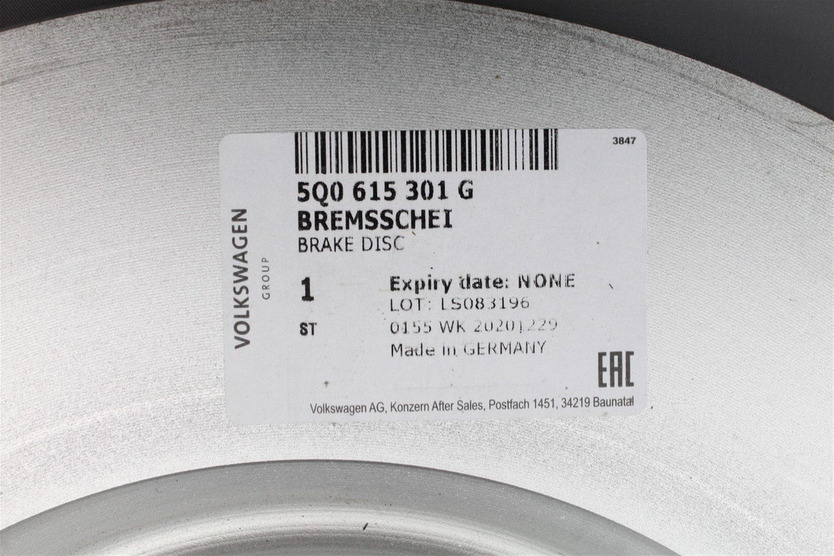 VW Golf MK7 R GTI Performance Audi S3 SEAT front brake discs 5Q0615301G