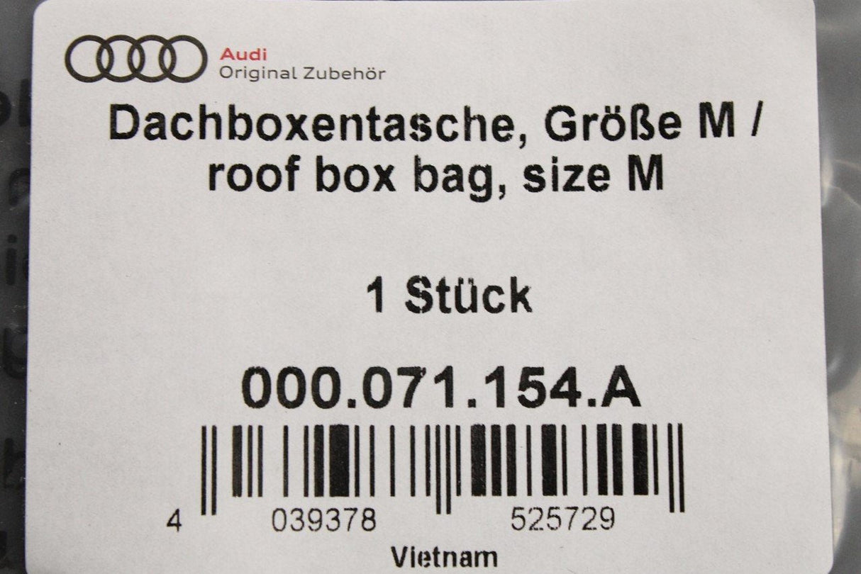 Audi roof box storage luggage travel bag medium 76 litre 000071154A