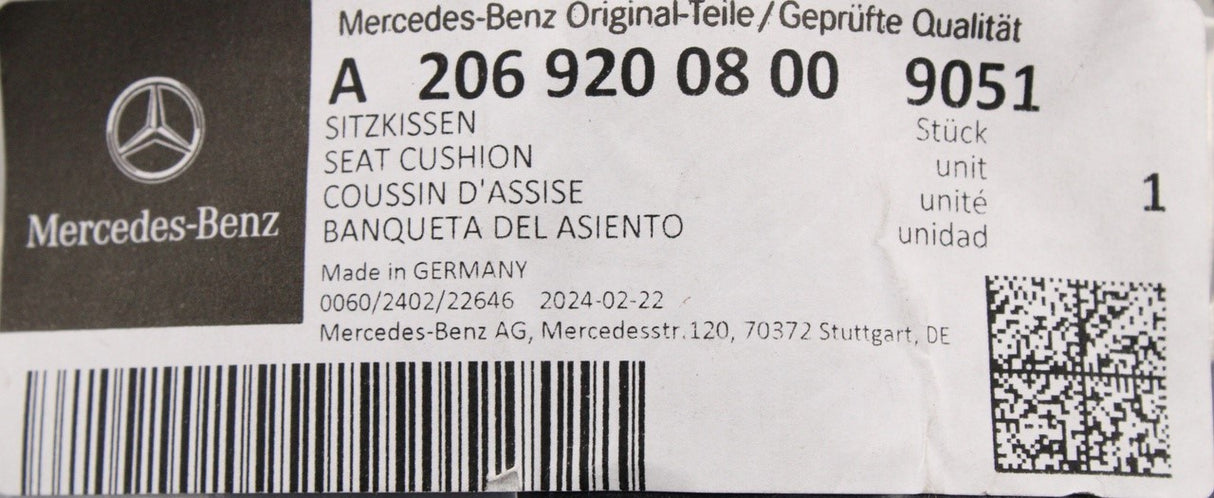 Mercedes-Benz C-Class W206 rear seat Isofix trim A20692008009051