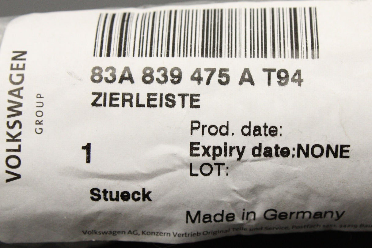 Audi Q3 2019-on outer window aperture seal (rear left) 83A839475A T94