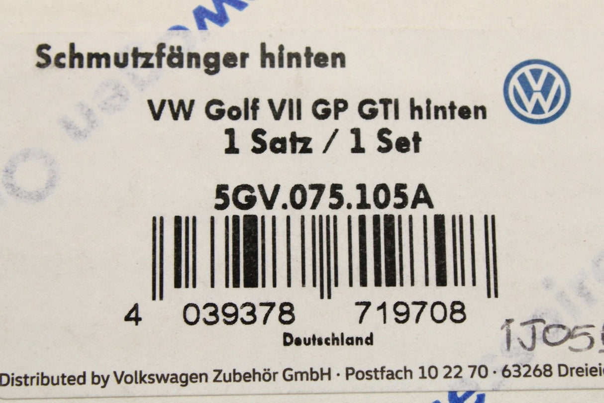 VW Golf GTI GTD GTE MK7.5 2017-20 rear mud flaps set 5GV075105A