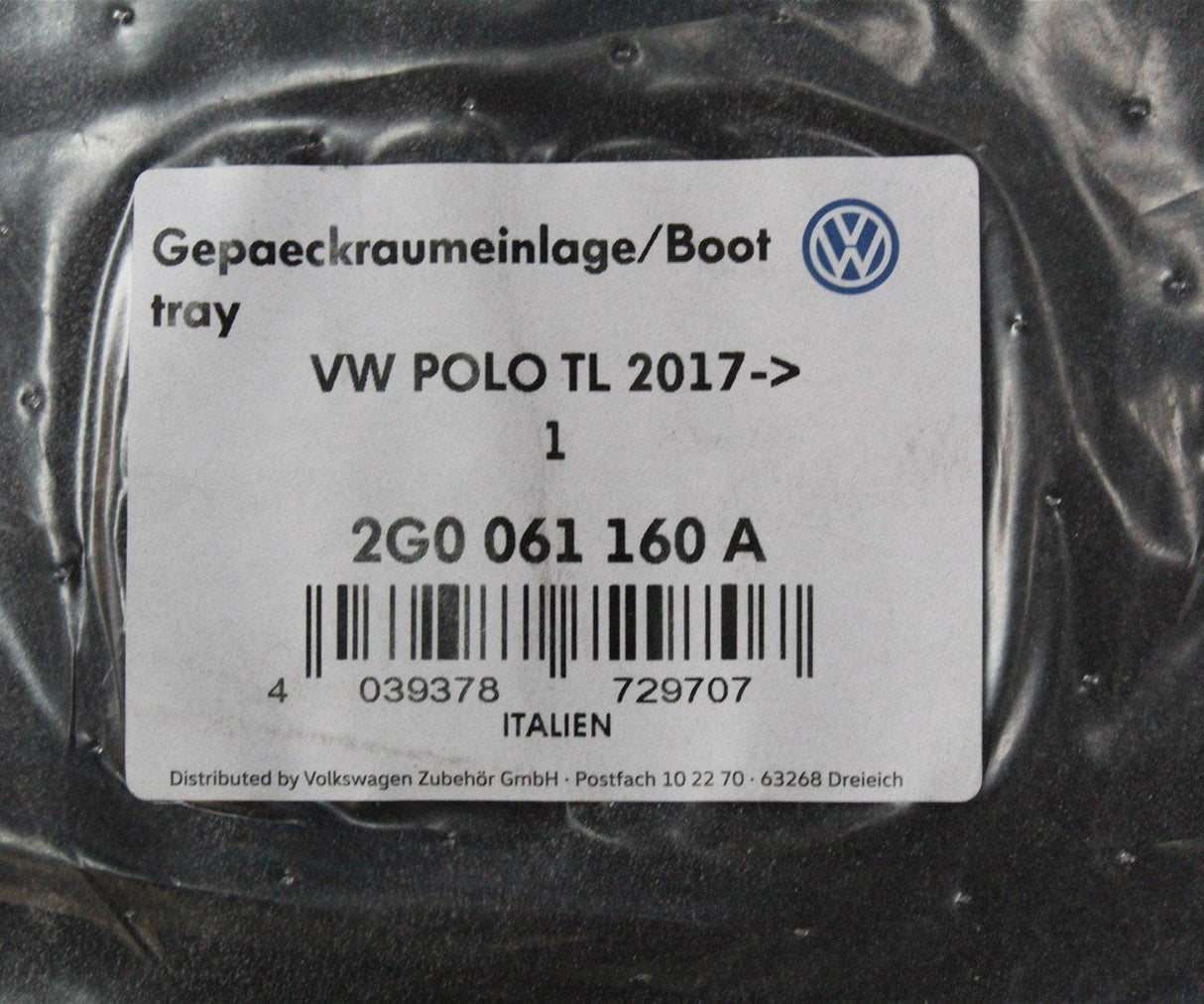 VW Polo AW 2018-on flexible boot liner deep boot only 2G0061160A