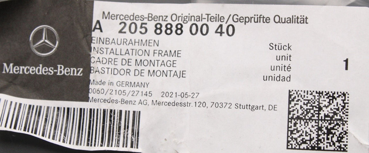 Mercedes-Benz C-Class W205 front camera mount bracket A2058880040