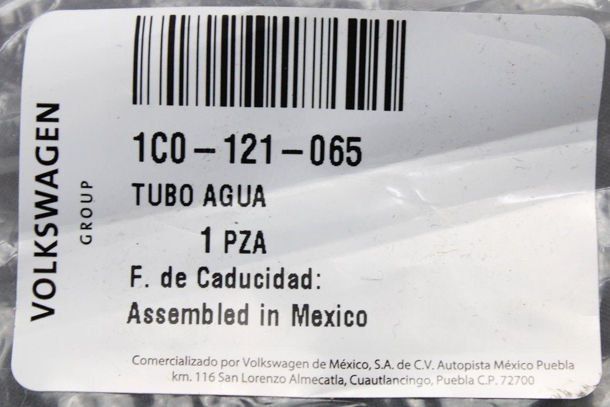 VW Beetle + Cabrio 1999-2010 Metal coolant line 1.8T 20v 1C0121065