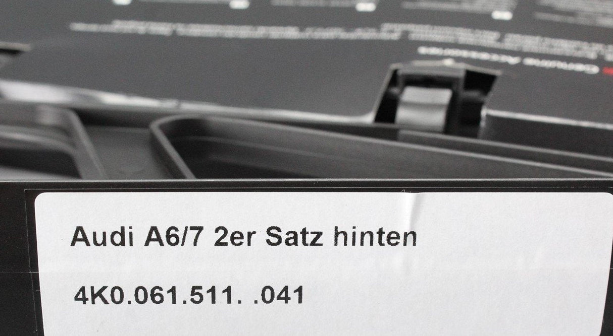 Audi A6 Saloon A7 Sportback 2019- Rear rubber floor mats 4K0061511 041