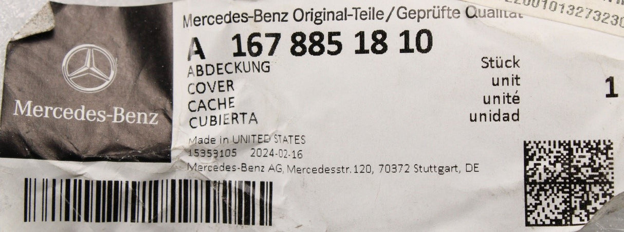 Mercedes-Benz GLE W167 lower front bumper chrome trim right A1678851810