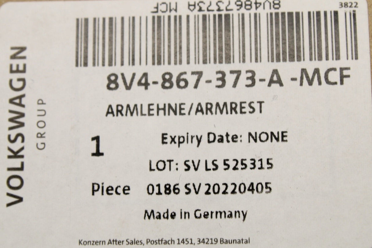 Audi RS3 8V 2016-2019 rear door armrest trim (left) 8V4867373A MCF