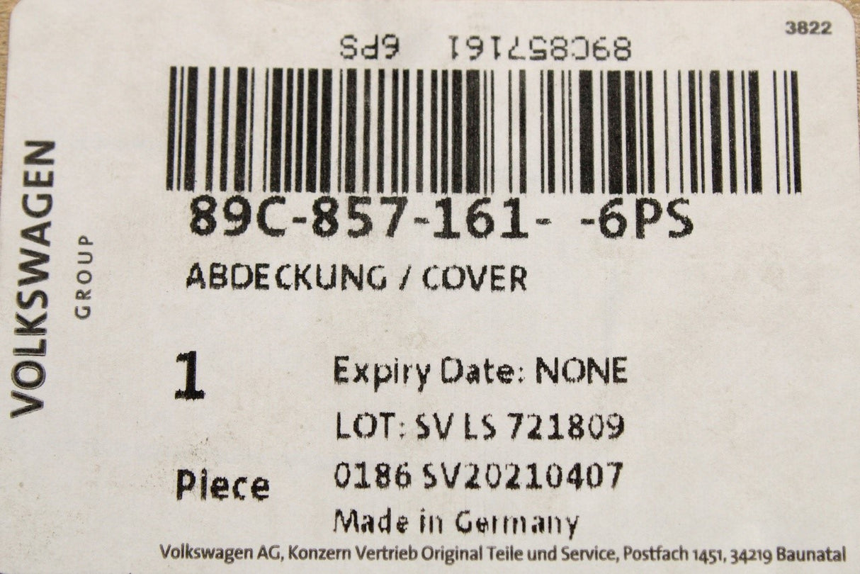 Audi Q4 e-tron 2022-on RHD centre dashboard trim 89C857161 6PS