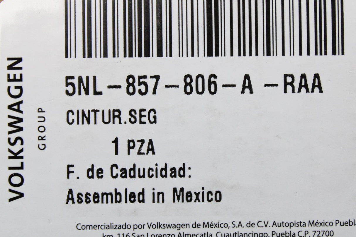 VW Tiguan Allspace three-point seat belt (rear right) 5NL857806A RAA