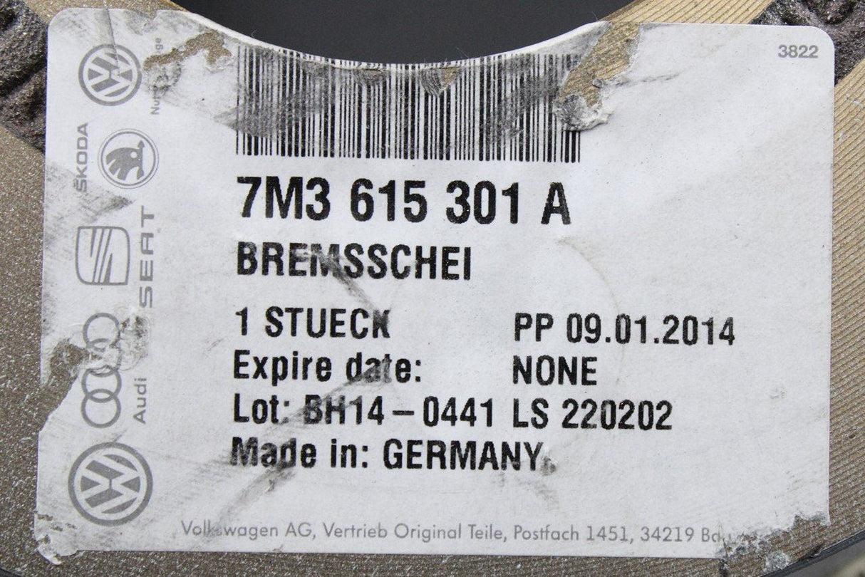 VW T4 Sharan SEAT Alhambra 01-10 front brake discs pair 300mm 7M3615301A