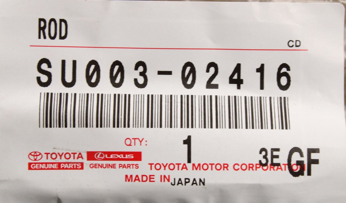 Toyota 86 GT86 GR86 2012-on battery carrier securing rod SU003-02416