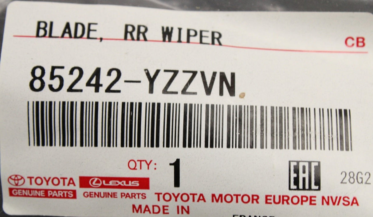 Toyota Yaris 2005-2011 wiper blade (rear) 85242-YZZVN