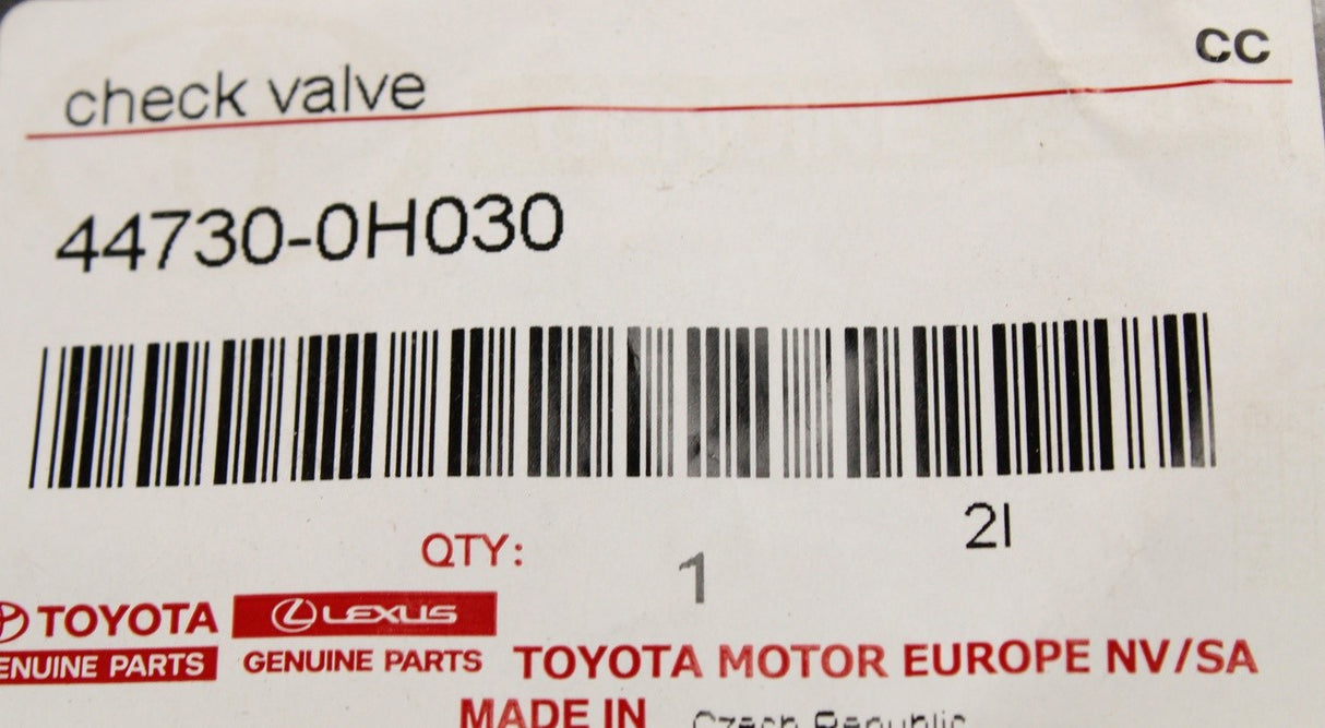 Toyota Aygo X 2022-on brake vacuum valve 44730-0H030