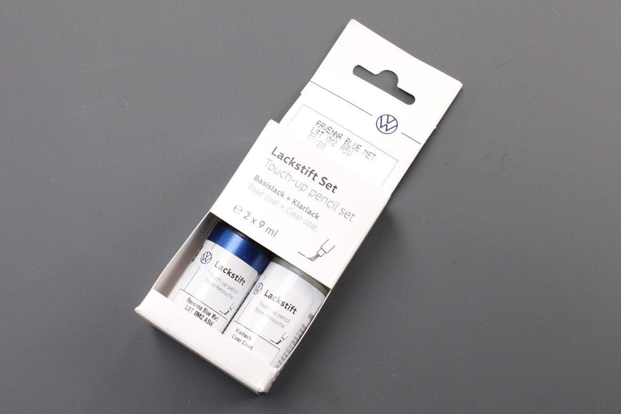 VW Touch up paint set x2 9ml Ravenna Blue Metallic LA5W LST0M2A5W