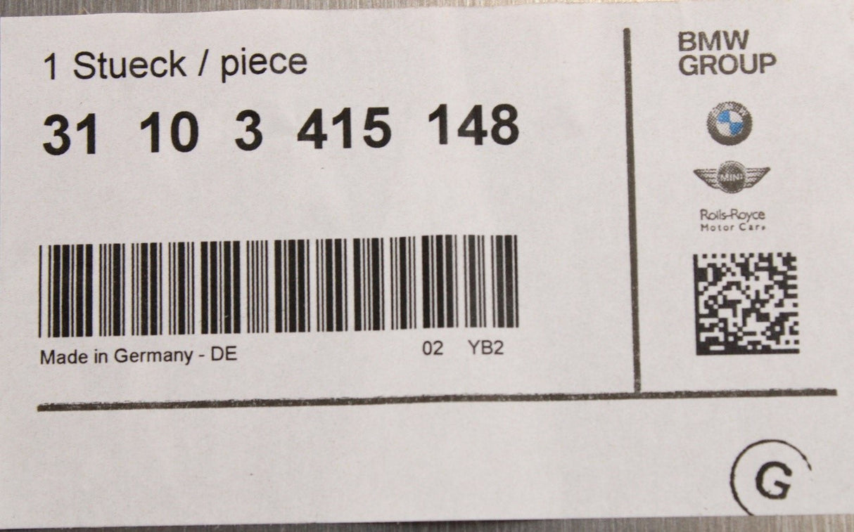 BMW X3 E83 2003-09 front subframe reinforcement plate 31103415148