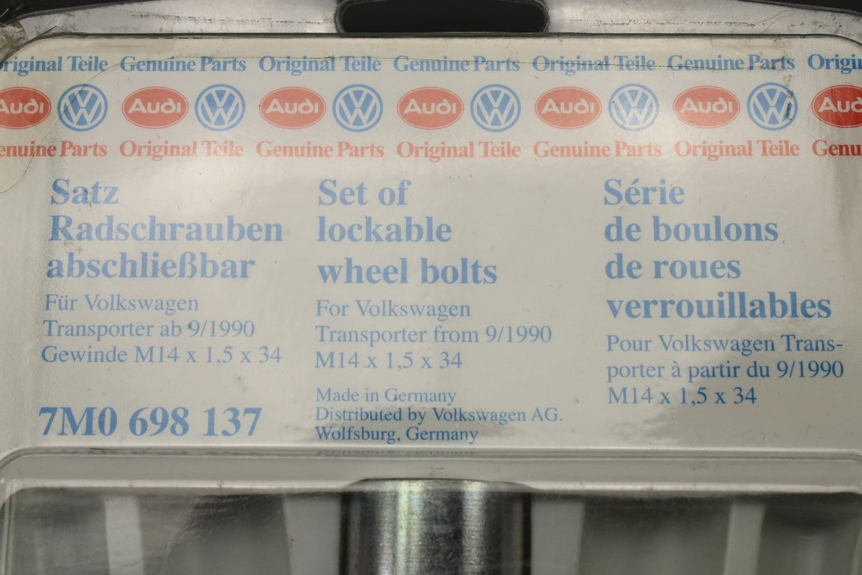 VW Transporter T4 96-04 locking wheel bolts set 7M0698137