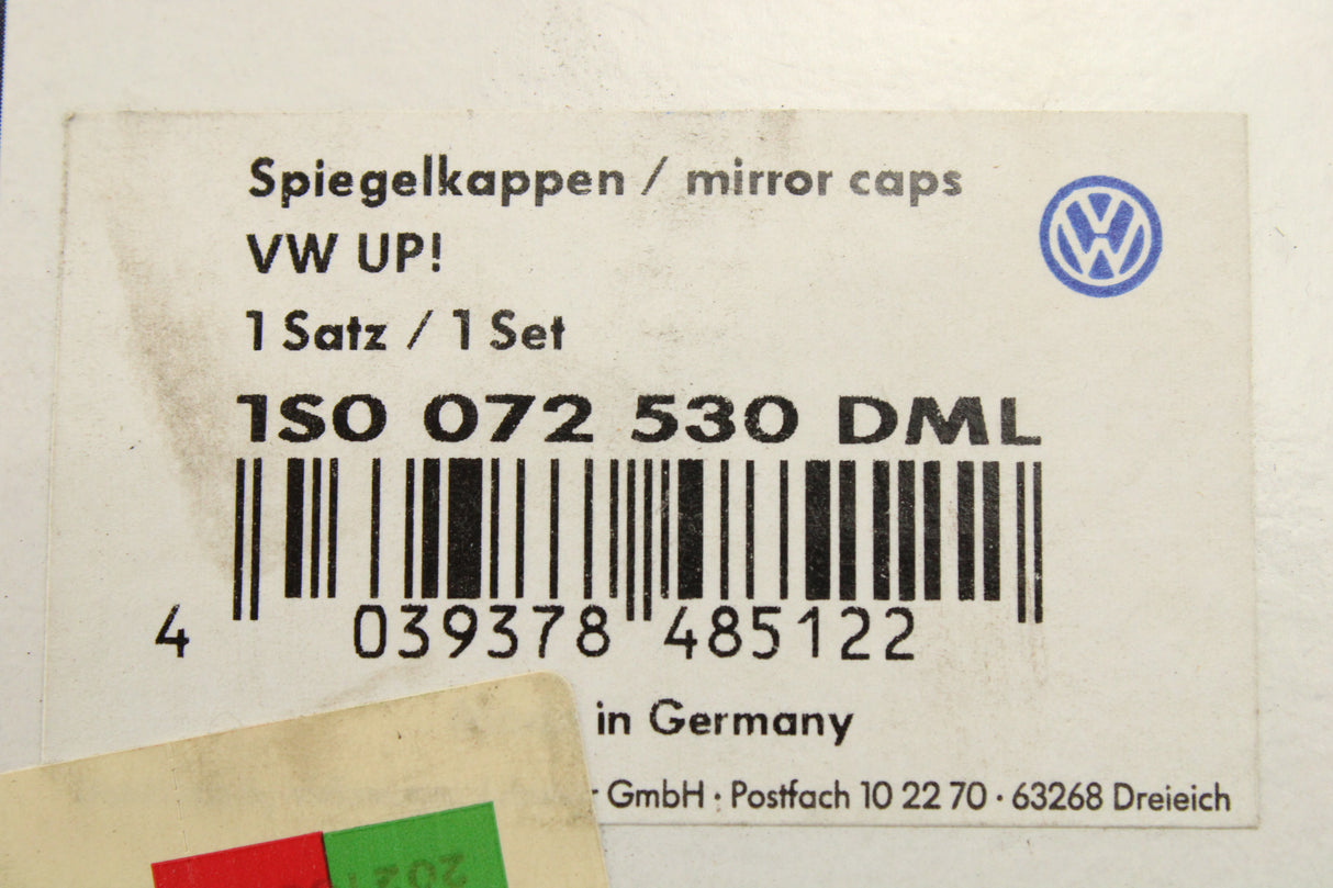 VW Up! 2012-2016 chrome wing mirror cover caps set 1S0072530 DML