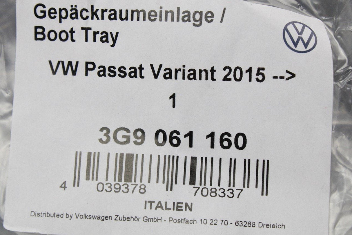 VW Passat B8 Estate 2015- on flexi luggage boot load liner 3G9061160