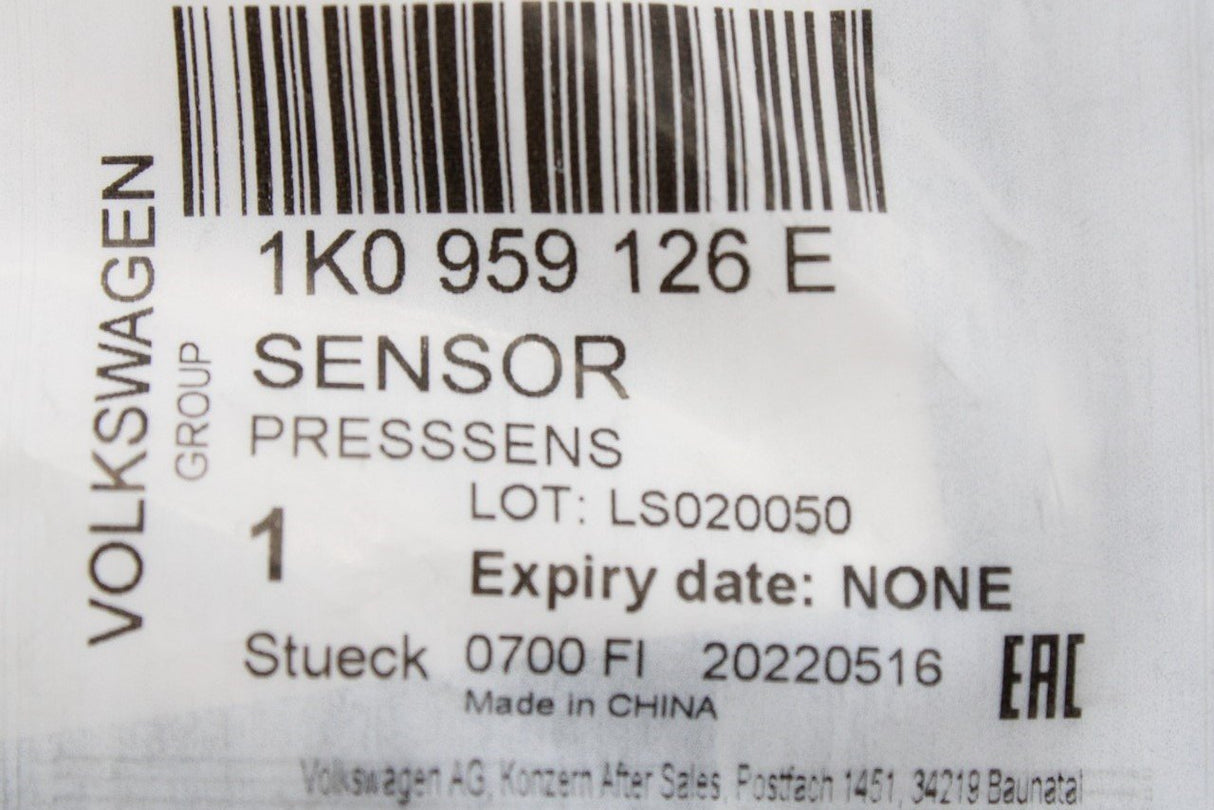 VW Audi Skoda SEAT air conditioning pressure sensor G65 1K0959126E