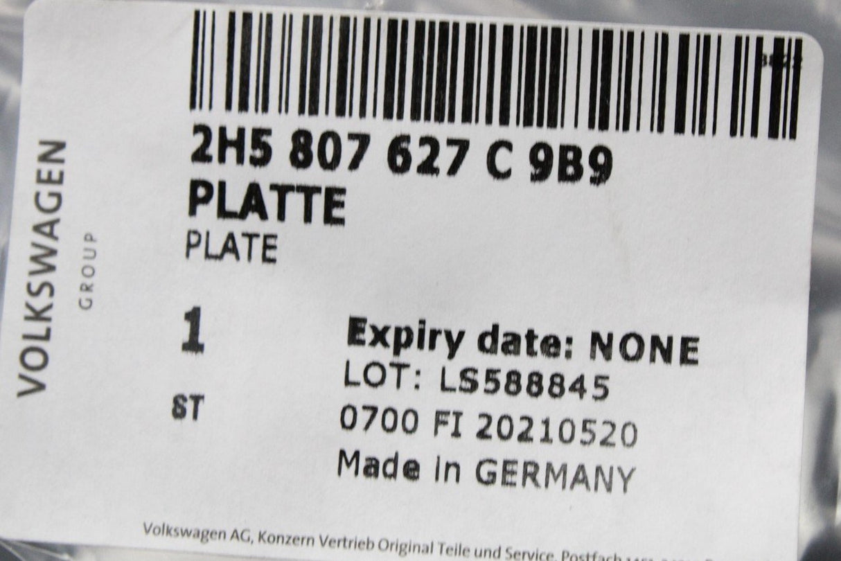 VW Amarok 2013-23 rear tailgate striker plate (left) 2H5807627C 9B9