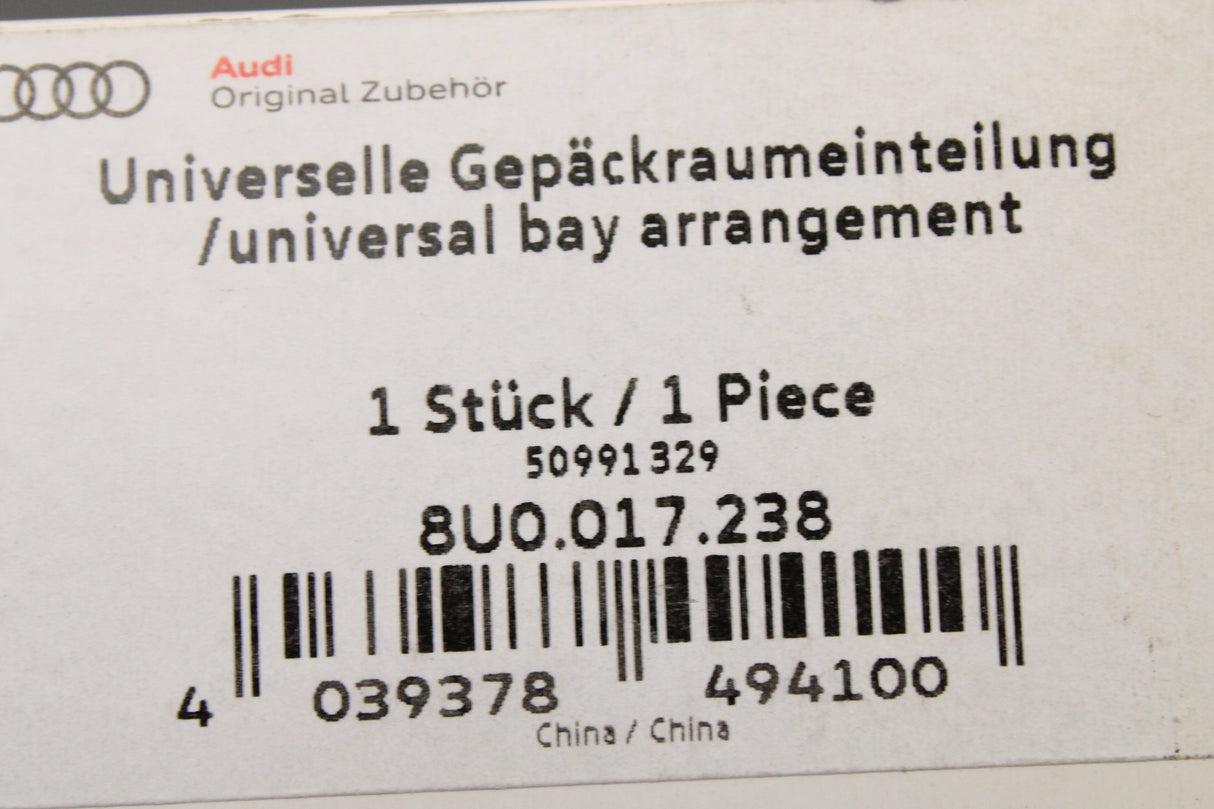 Audi universal boot luggage compartment divider accessory 8U0017238