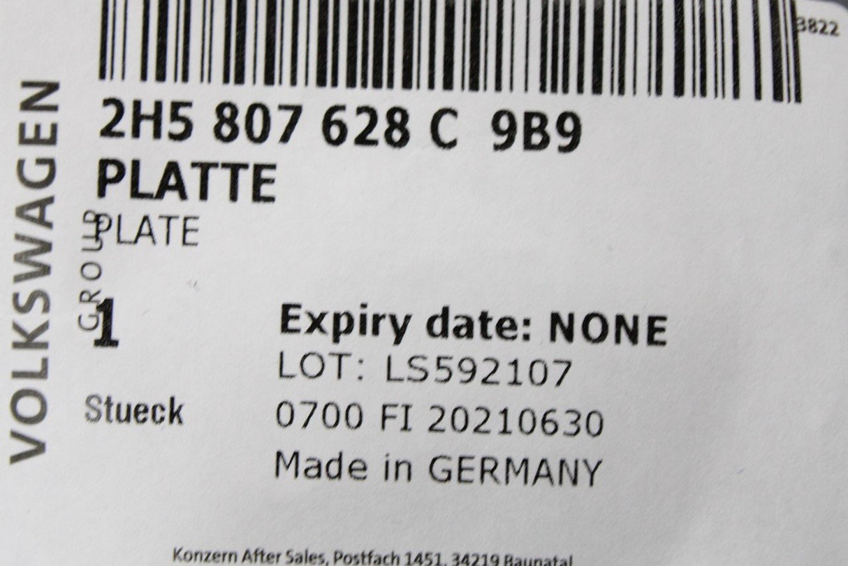 VW Amarok 2013-23 rear tailgate striker plate (right) 2H5807628C 9B9