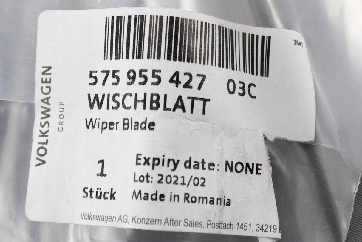 SEAT Ateca 2016-on rear 286mm wiper blade 575955427 03C
