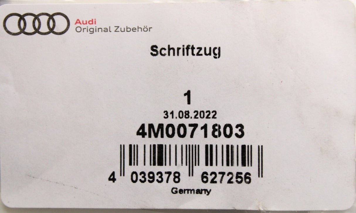 Audi Q7 2016-on gloss black rear boot lid badge 4M0071803
