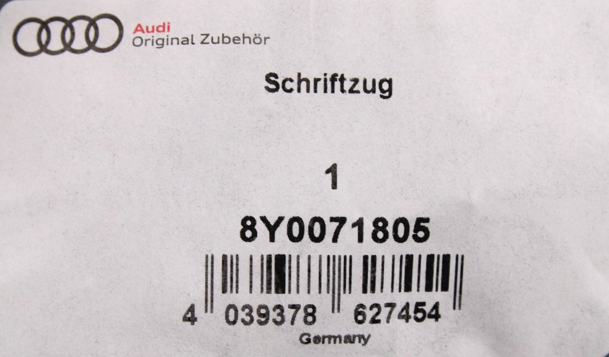 Audi S3 2020-on gloss black front radiator grille badge 8Y0071805