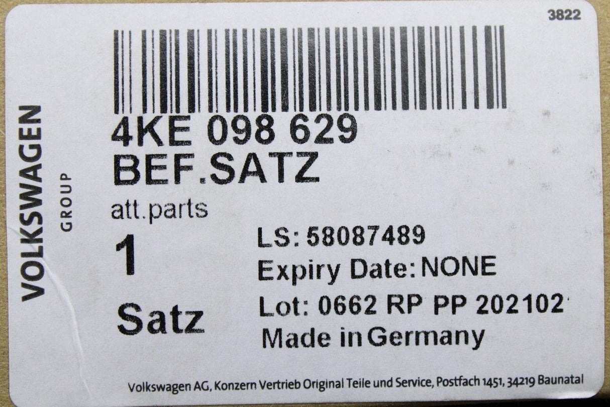 Audi e-tron 2019-on wheel arch liner splash guard fixing kit 4KE098629