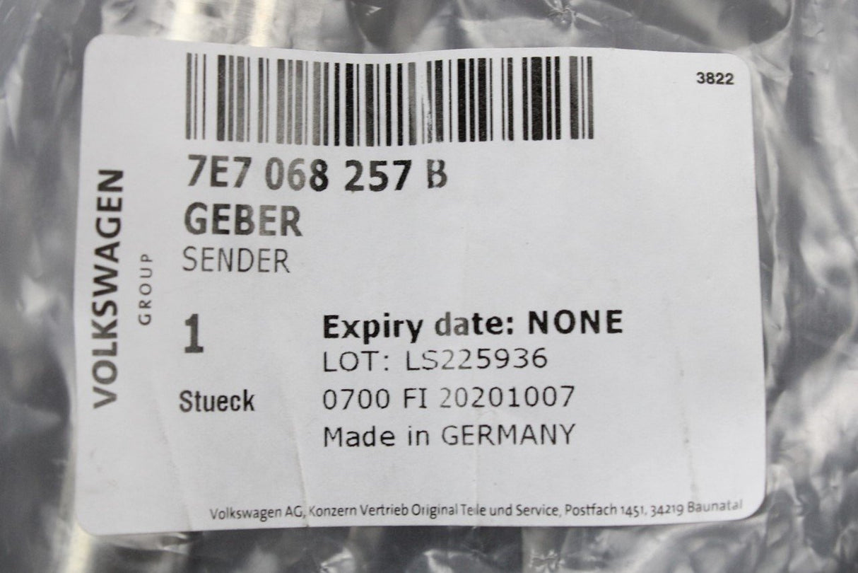 VW California T5 T6 fresh water tank level sensor 7E7068257B