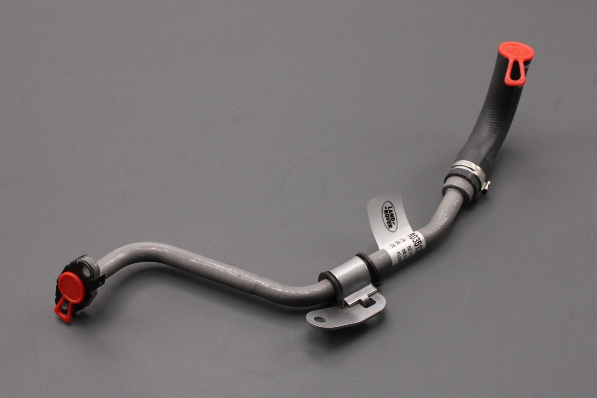 Range Rover 2013-2022 4.4L V8 DITC turbo oil drain hose (left) LR035131
