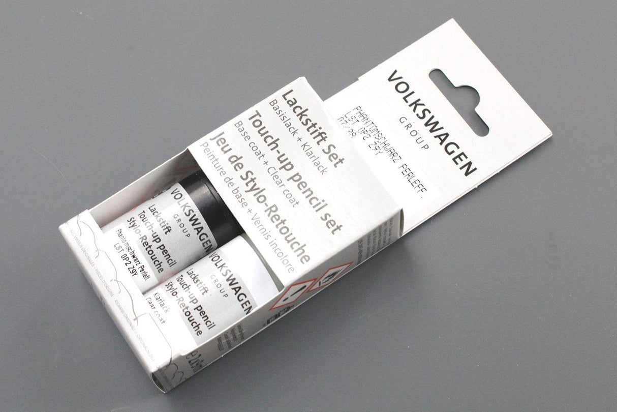 VW Audi touch up paint pen with clear coat Phantom Black Pearl LST0P2Z9Y