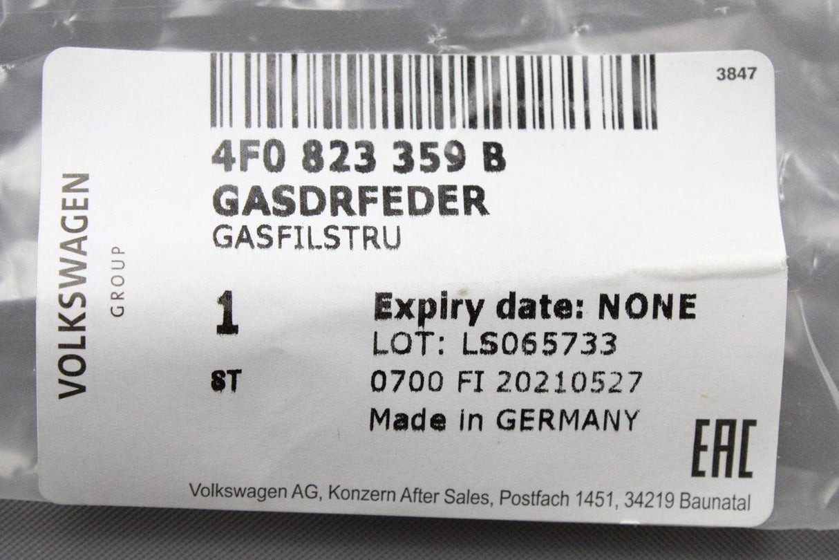 Audi A6 S6 RS6 (C6) 05-11 bonnet lid lift strut 4F0823359B