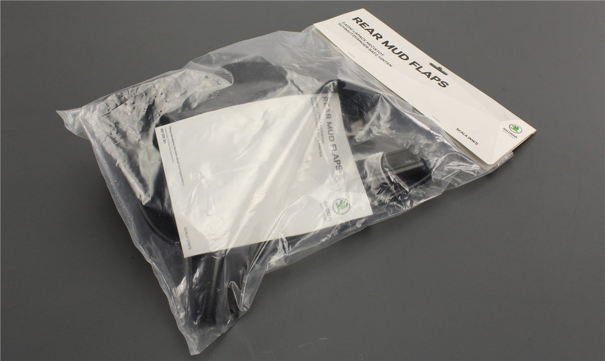 Skoda Scala 2019-Onward accessory mud flaps (rear) 657075101