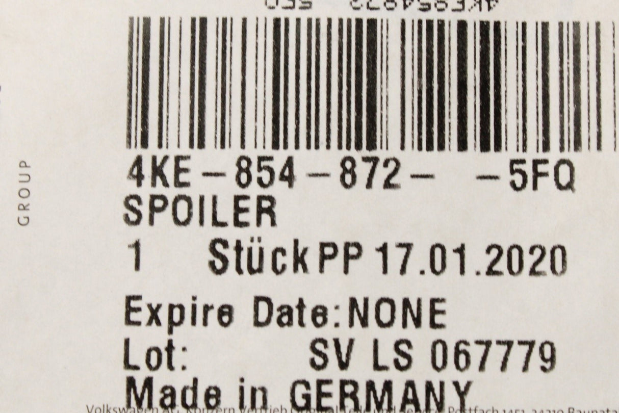 Audi e-tron 2019-on boot lid spoiler trim (right) 4KE854872 5FQ