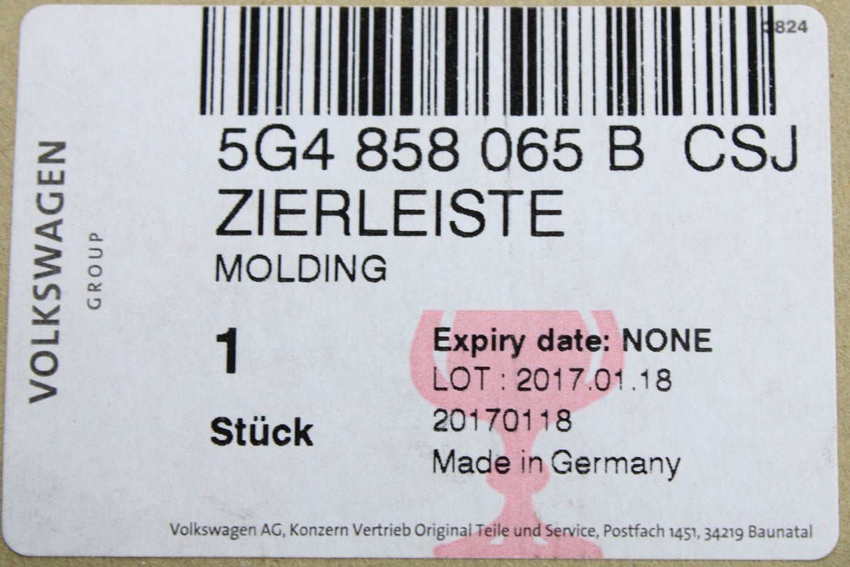 VW Golf R MK7 7.5 front left door card insert trim (5DR) 5G4858065B CSJ