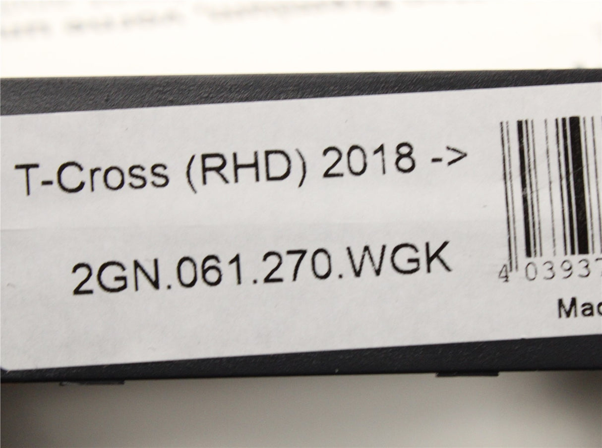 VW T-Cross 2019-on premium carpet floor mats set (RHD) 2GN061270 WGK