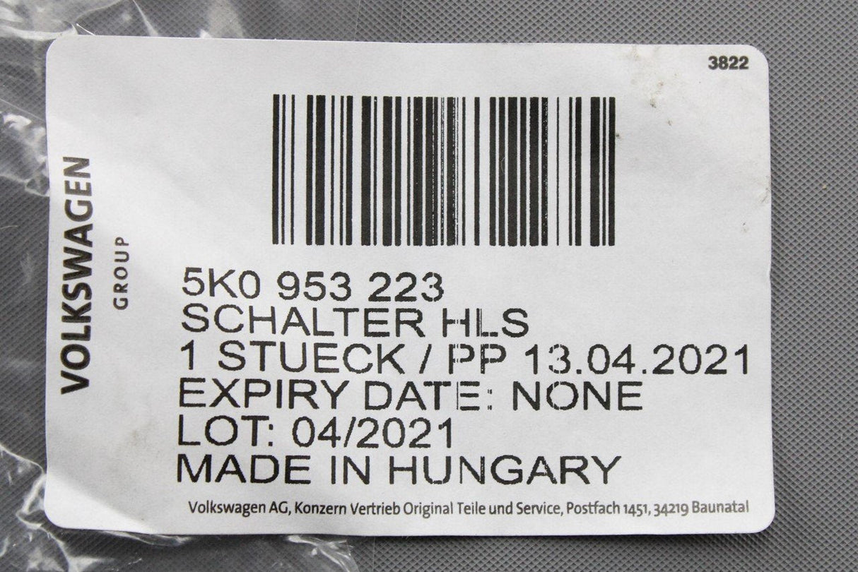 VW Audi Skoda SEAT steering column switch fixing plate bracket 5K0953223