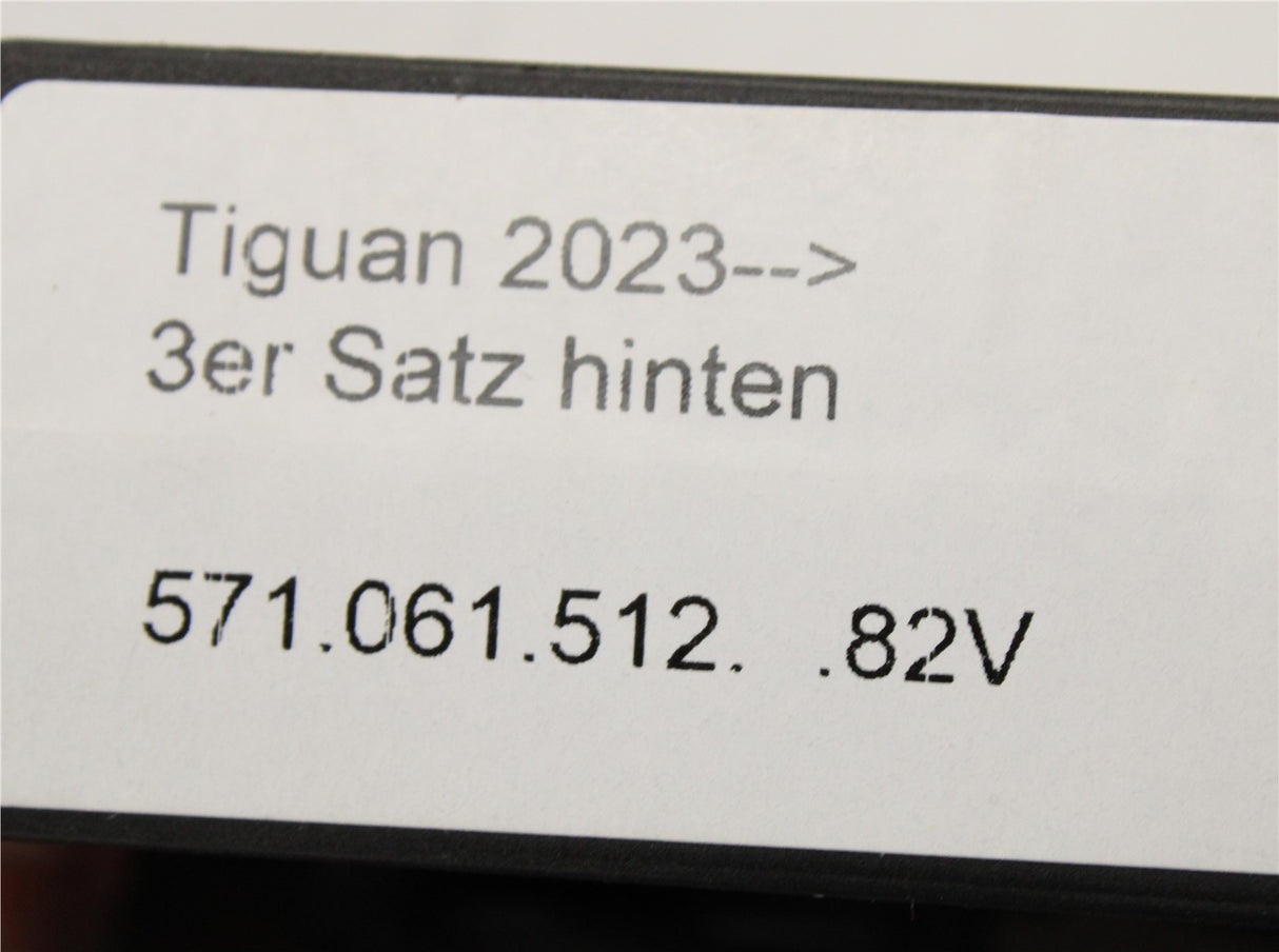 VW Tiguan 2024-on all weather rubber floor mats (rear) 571061512 82V