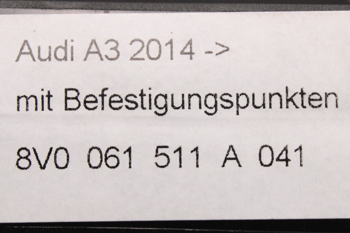 Audi A3 S3 8V 2013-2020 front & rear rubber floor mats set (RHD) 8V2061501 041