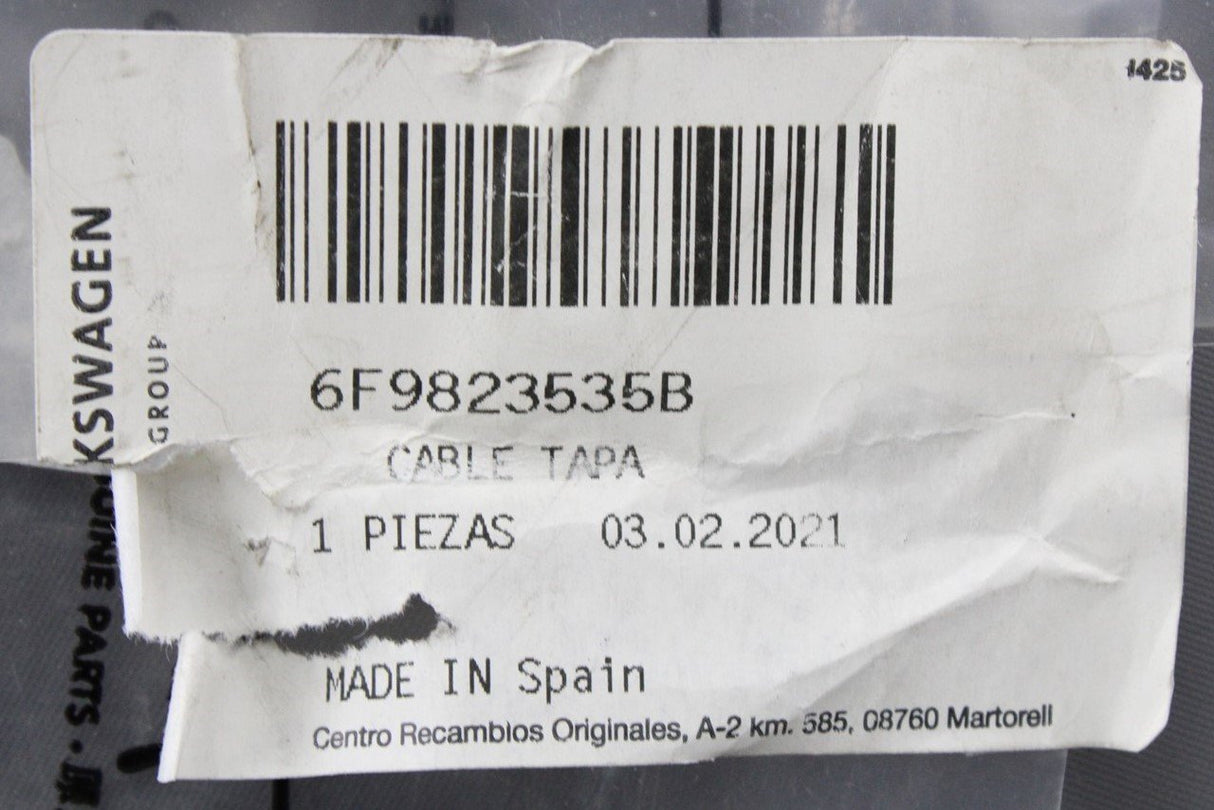 SEAT Arona 2018-On bonnet lid lock release cable 6F9823535B